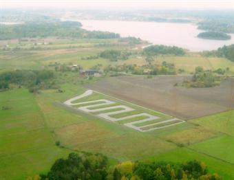 Het kunstmatige wetland bij Harka Gård