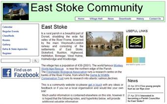 De eerste Engelse website gebouwd met het systeem voor Lokale Communicatie (klik op de afbeelding om te vergroten, klik op Best Practice voor meer informatie).